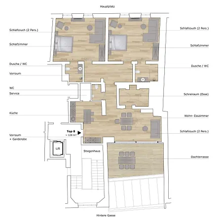 Apartamento Gh Alte Post - 8 Kapitaen